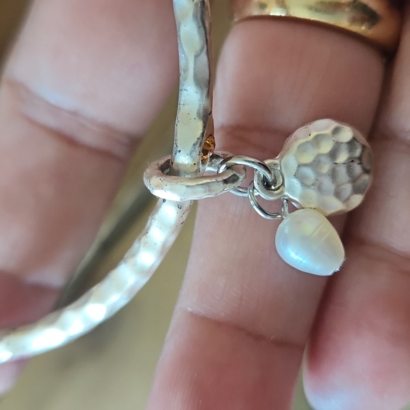 Neiman Marcus LOOK OF IPPOLITA 2 bangles Swarovski 18k overlay 1 white 1 yellow - Picture 15 of 16